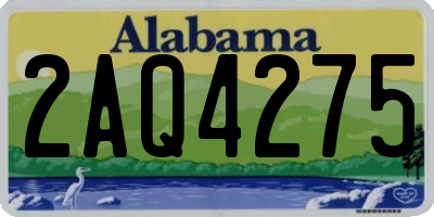 AL license plate 2AQ4275