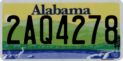 AL license plate 2AQ4278