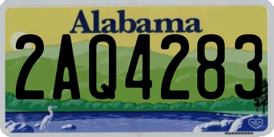 AL license plate 2AQ4283