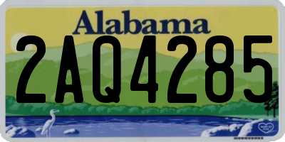 AL license plate 2AQ4285