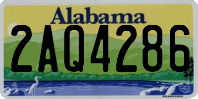 AL license plate 2AQ4286