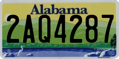 AL license plate 2AQ4287