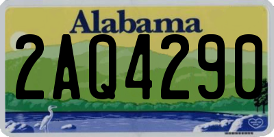 AL license plate 2AQ4290