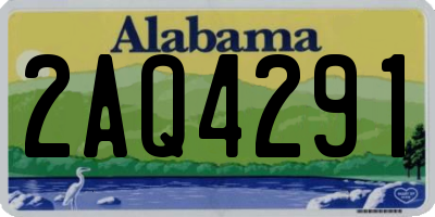 AL license plate 2AQ4291