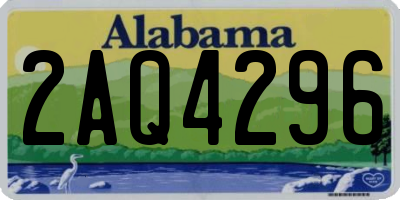 AL license plate 2AQ4296