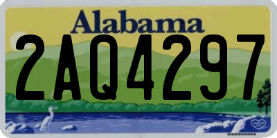 AL license plate 2AQ4297