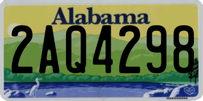 AL license plate 2AQ4298