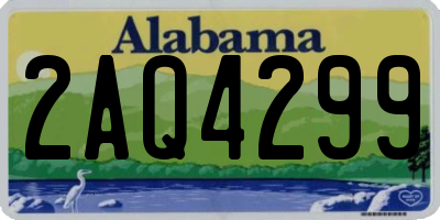 AL license plate 2AQ4299