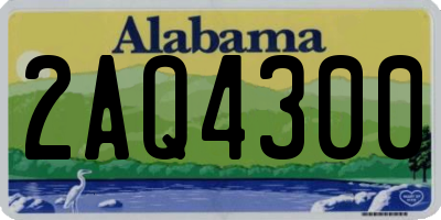 AL license plate 2AQ4300