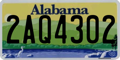 AL license plate 2AQ4302