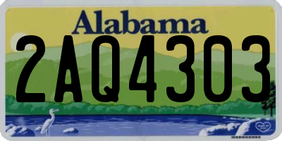 AL license plate 2AQ4303