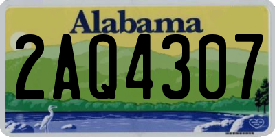 AL license plate 2AQ4307