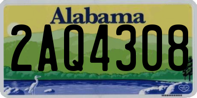 AL license plate 2AQ4308