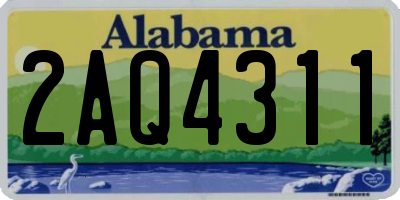 AL license plate 2AQ4311