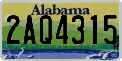 AL license plate 2AQ4315