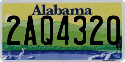 AL license plate 2AQ4320