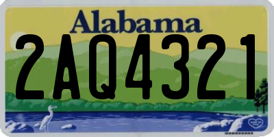AL license plate 2AQ4321