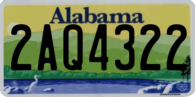 AL license plate 2AQ4322
