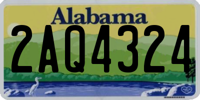 AL license plate 2AQ4324
