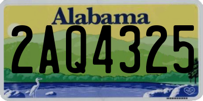 AL license plate 2AQ4325