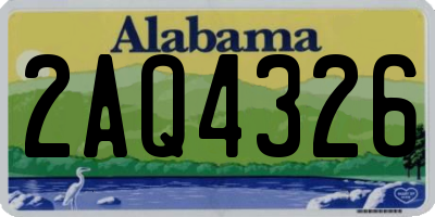 AL license plate 2AQ4326