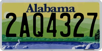 AL license plate 2AQ4327