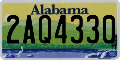 AL license plate 2AQ4330