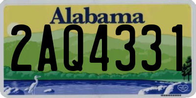 AL license plate 2AQ4331