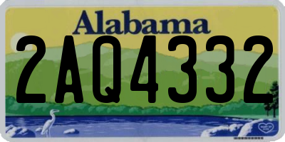AL license plate 2AQ4332