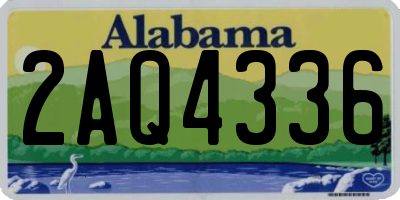 AL license plate 2AQ4336