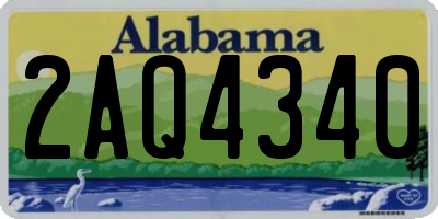AL license plate 2AQ4340