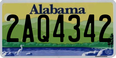 AL license plate 2AQ4342