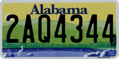 AL license plate 2AQ4344
