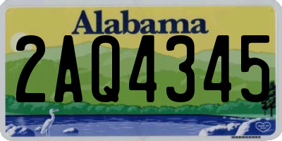 AL license plate 2AQ4345