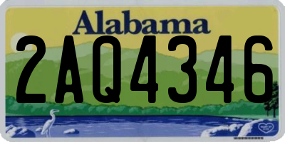 AL license plate 2AQ4346
