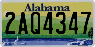 AL license plate 2AQ4347