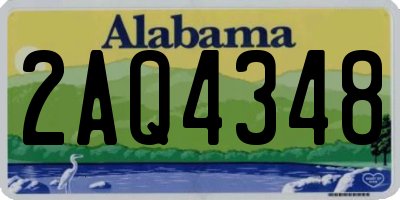 AL license plate 2AQ4348