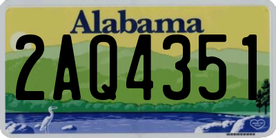 AL license plate 2AQ4351