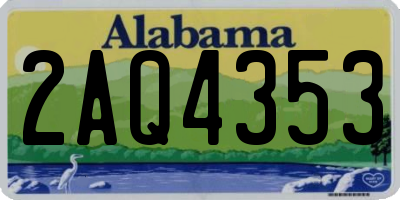 AL license plate 2AQ4353