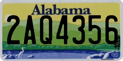 AL license plate 2AQ4356