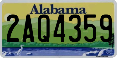 AL license plate 2AQ4359