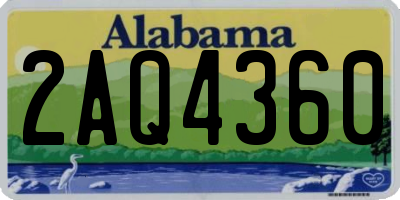 AL license plate 2AQ4360