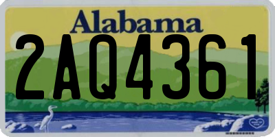 AL license plate 2AQ4361