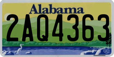 AL license plate 2AQ4363