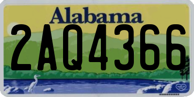 AL license plate 2AQ4366