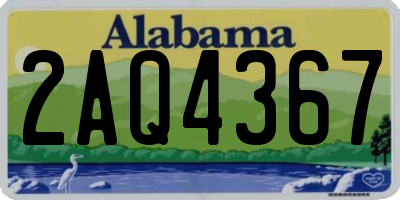 AL license plate 2AQ4367