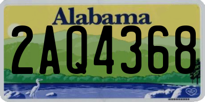 AL license plate 2AQ4368