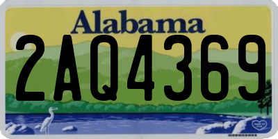 AL license plate 2AQ4369