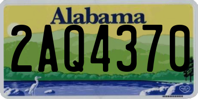 AL license plate 2AQ4370