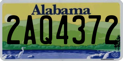 AL license plate 2AQ4372